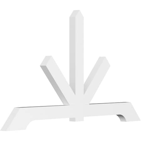 Ekena Millwork Vanguard Architectural Grade PVC Gable Bracket, 96"W x 56"H x 4"D x 6"F, 14/12 Pitch GBP096X56X0406VAN00